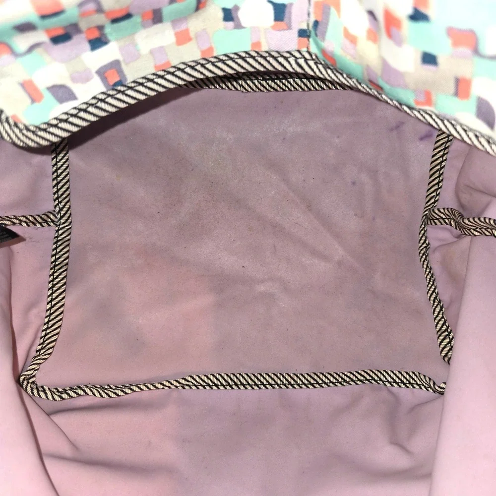 Fossil Key-Per E/W Shopper Tote Bag Women Large Multi Pastel ZB5758 Mosaic Print